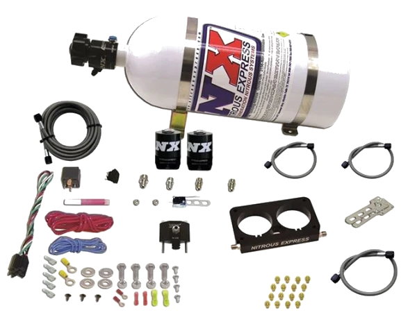 4 Valve Nitrous Plate System-Stock Throttle Body with 10Lb Bottle for Ford Nitrous Express NX 20950D-10