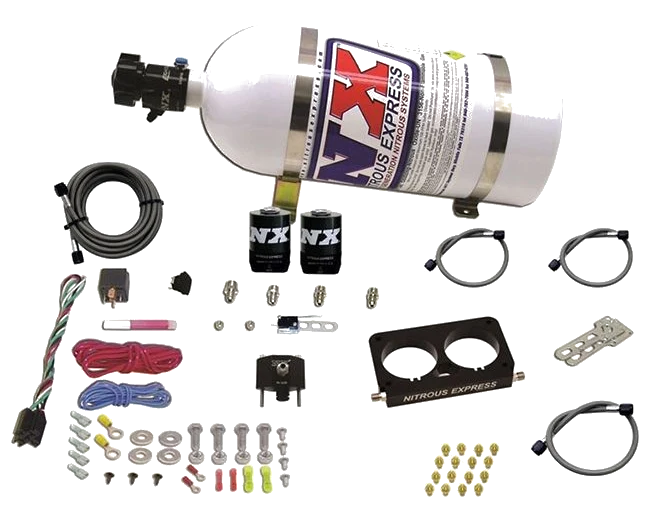 4 Valve Nitrous Plate System-Stock Throttle Body with 10Lb Bottle for Ford Nitrous Express NX 20950D-10