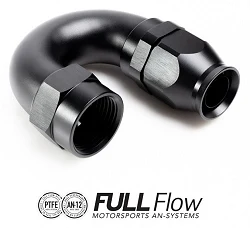 Nuke Performance Full Flow PTFE Hose End Fitting 180 Degree AN10