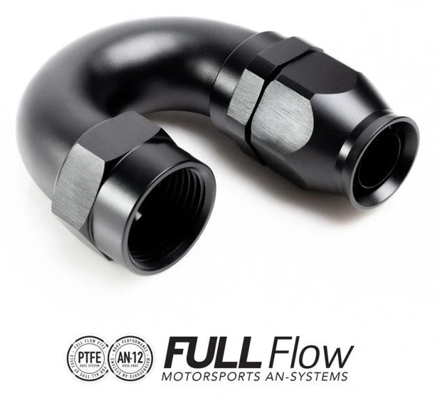 Nuke Performance Full Flow PTFE Hose End Fitting 180 Degree AN10