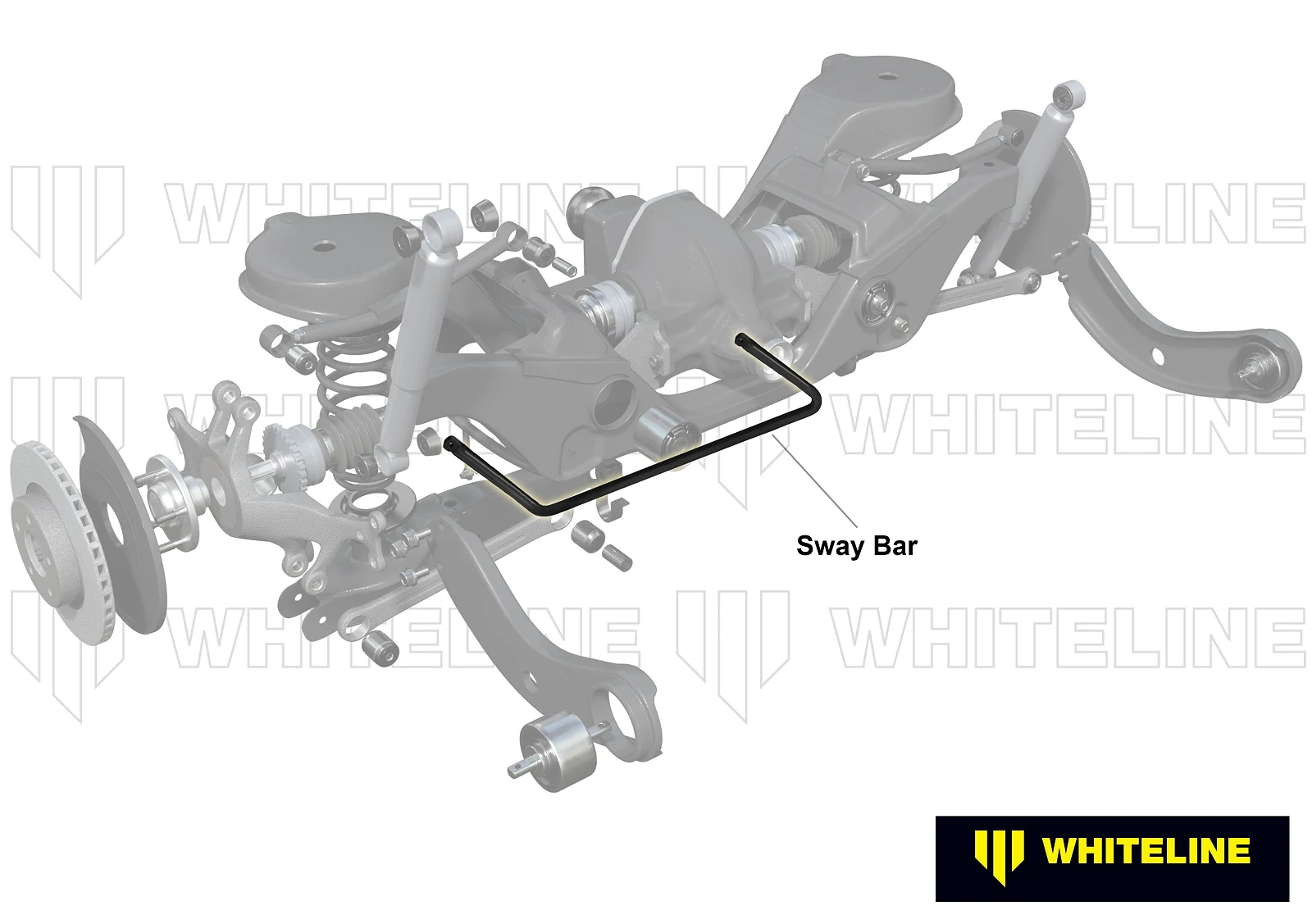 Sway Bar Rear Axle 18mm 2 Point Adjustable Whiteline BMR77Z