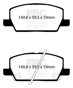 DP22420 Klocki hamulcowe GREENSTUFF EBC Brakes Opel Mokka X VAUXHALL Mokka X