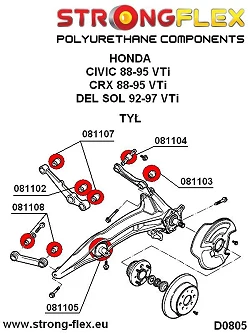 081102A: Tuleja wahacza tylnego dolnego środkowa SPORT Honda Civic