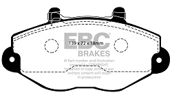 DP920/2 Klocki hamulcowe ULTIMAX2 EBC Brakes Ford COMMERCIAL Transit 2nd Gen 100 Transit 2nd Gen 130 Transit 2nd Gen 150 Transit 2nd Gen 190 - DP920/2