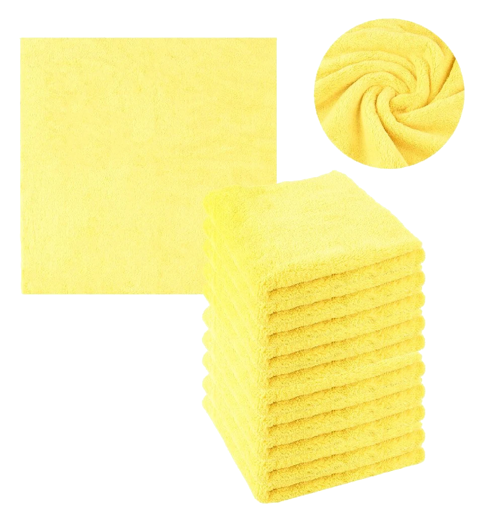 10x Ścierka ściereczka gruba Mikrofibra do lakieru docierania wosków QD 40x40 cm 550 g/m2 Bezszwowa