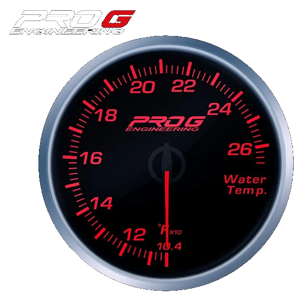 Wskaźnik Pro G Race Series RS, temperatury wody °F RED 60mm