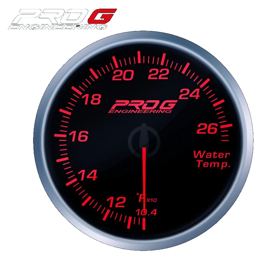 Wskaźnik Pro G Race Series RS, temperatury wody °F RED 52mm