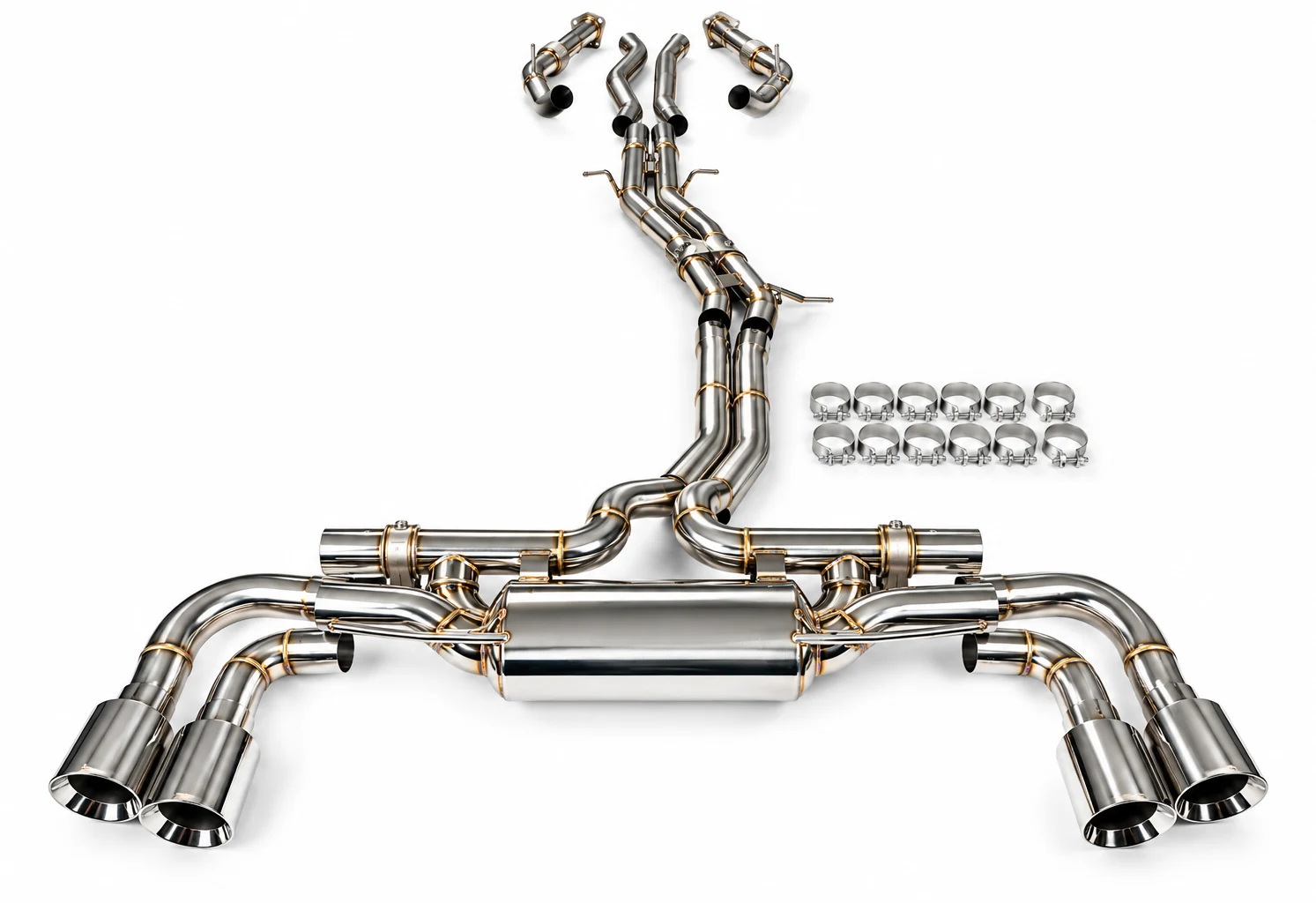 Aktywny układ wydechowy z klapami Cat-Back Dual Flow FMIC.Pro Porsche Cayenne 9YA Coupe 9YB 3.0L 2018-2022