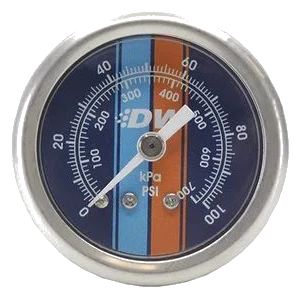 DeatschWerks Fuel Pressure Gauge - Blue Face with DW Logo