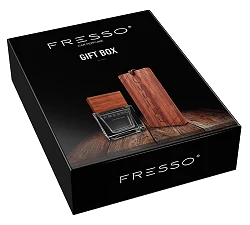 FRESSO Gift Box Snow Pearl zestaw prezentowy drewniana zawieszka i perfumy samochodowe