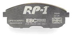DP81636RP1 Sportowe klocki hamulcowe RP-1 Racing EBC Brakes Nissan Pulsar Stagea M35 350Z Infiniti G20 G35 I30 I35 Nissan Altima Cube Juke Maxima Sentra Versa Versa Note 350Z Skyline V35 Alt
