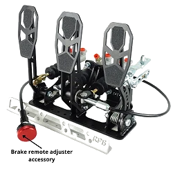 Pedalbox Kit Car Mocowany do Podłogi z Podparciem Stopy RacingPedalBoxes - Czarny