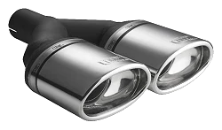Uniwersalna końcówka tłumika owalna 120×80mm długość 250mm średnica montażowa 50mm - N2-28/50