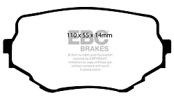 DP61099 Klocki hamulcowe GREENSTUFF EBC Brakes Suzuki Grand Vitara T52 5 Door Grand Vitara TD62 Grand Vitara TX92 Grand Vitara TD32W Grand Vitara TD82 Vitara TD11W Vitara TD31W Suzuki Grand