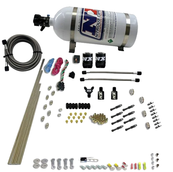 8-Cyl Dry Direct Port Nitrous System 10LB Nitrous Express NX 93006-10