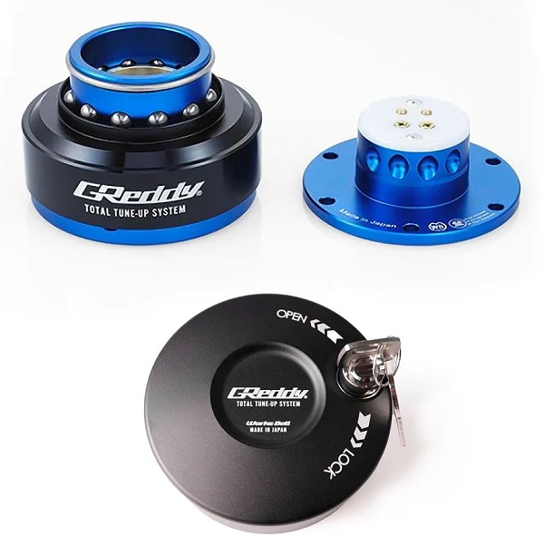 Adapter blokada sportowej kierownicy GReddy RapFix II Quick Release z kluczykiem - 70723801+70723811