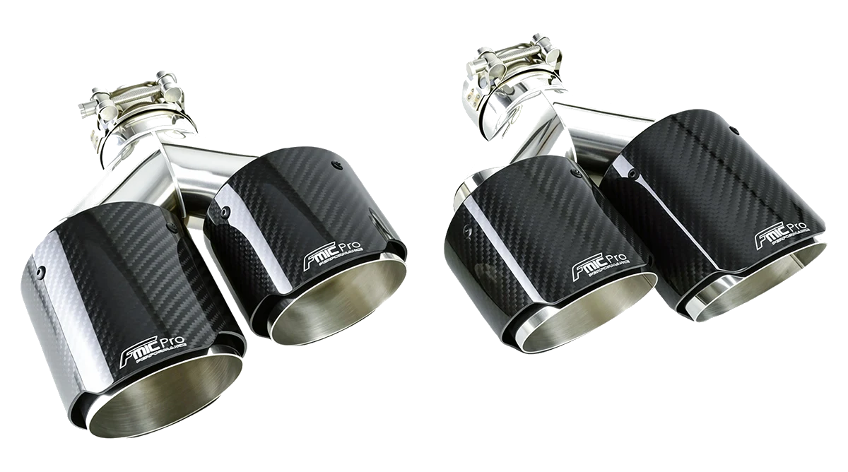Końcówka wydechu tłumika zestaw FMIC.Pro karbon połysk średnica 102mm montażowa 51mm