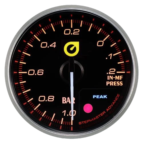 Wskaźnik Podciśnienia New Auto Gauge 60mm bursztynowy