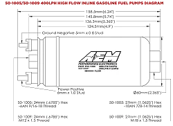 Pompa paliwa 400 LPH AEM 50-1009