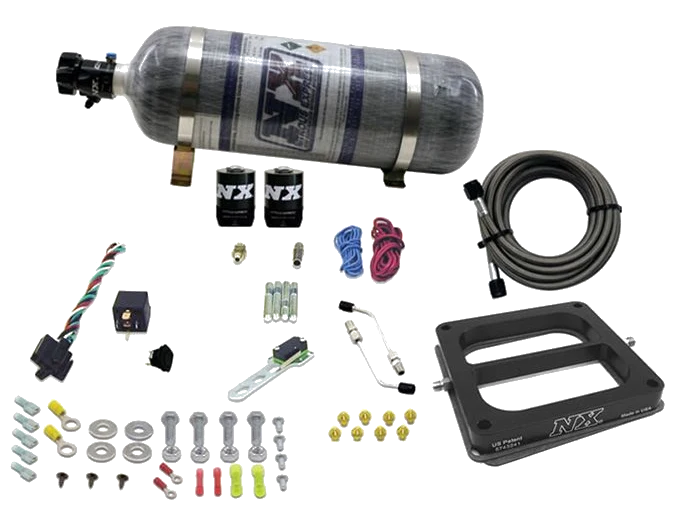 4500 Hitman Dominator Nitrous Plate System 100-150-200Hp with 12Lb Carbon Bottle Nitrous Express NX 40070-12