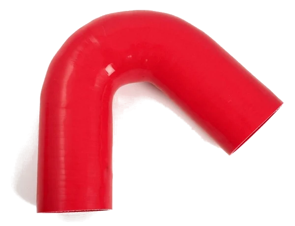 Wąż silikonowy czerwony 135 stopni 3,5" (89mm)