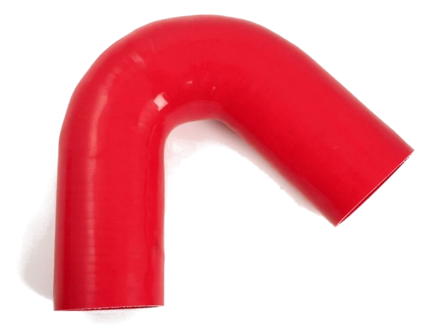 Wąż silikonowy czerwony 135 stopni 3,5" (89mm)