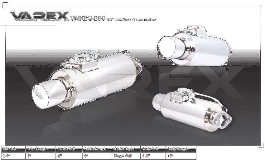 Tłumik aktywny XForce okrągły z systemem Varex 16,51cm x 38,1cm