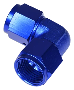 AN4 90' Nypel adapter żeńsko-żeński Niebieski