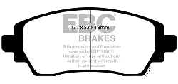 DP1431 Klocki hamulcowe ULTIMAX2 EBC Brakes Toyota Corolla EE111 Corolla ZZE111 Corolla AE111 Corolla ZZE112 Corolla WZE110 Corolla CE110 Corolla CDE110
