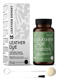 Leather Expert Leather Dye farba do zamszu nubuku aniliny - Moss Green zieleń mchu 75ml