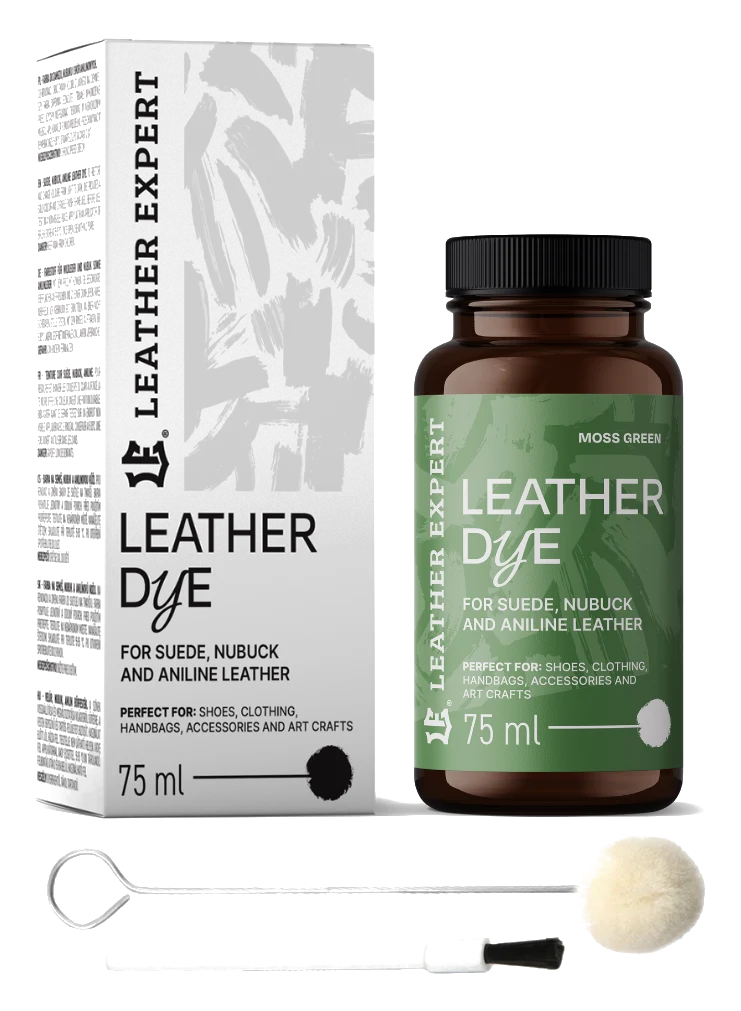 Leather Expert Leather Dye farba do zamszu nubuku aniliny - Moss Green zieleń mchu 75ml