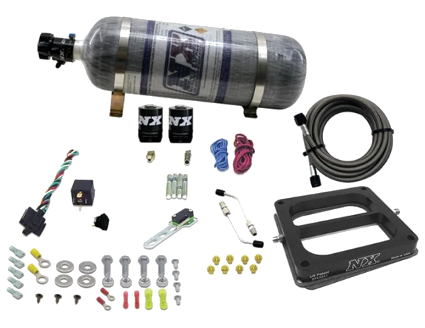 4500 Conventional Plate System Gasoline Pro-Power 100-500Hp with 12Lb Carbon Bottle Nitrous Express NX 50070-12