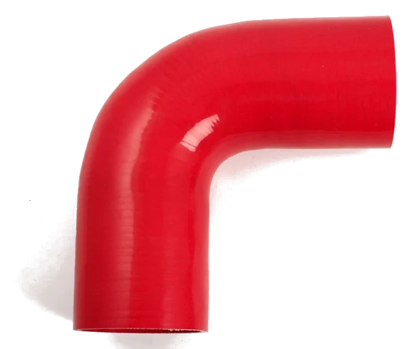 Wąż silikonowy czerwony 90 stopni 4" (102mm)
