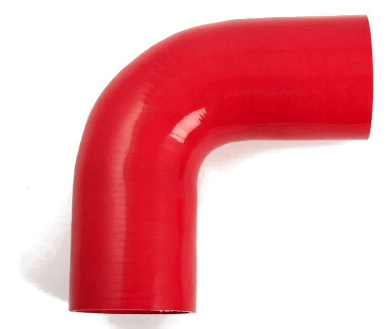Wąż silikonowy czerwony 90 stopni 4" (102mm)
