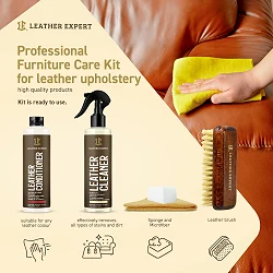 Leather Expert Furniture Kit zestaw do czyszczenia i pielęgnacji mebli skórzanych 2x250ml 500ml 0,5l