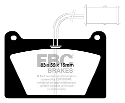 DP4627R Klocki hamulcowe YELLOWSTUFF EBC Brakes Austin Metro Mini MARLIN Sportster MG Metro Morris Mini ONYX Bobcat 4 RELIANT Scimitar SS1 Scimitar SST Scimitar Sabre