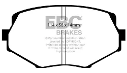 DP81002RPX Sportowe klocki hamulcowe RP-X Racing EBC Brakes Mazda MX5 Mk1 NA MX5 Mk2 NB