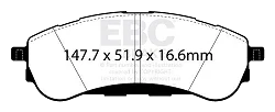 DPX3108 Klocki hamulcowe ULTIMAX2 EBC Brakes Ford COMMERCIAL Ranger Raptor