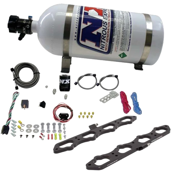 Dry Direct Port Plate System with 10Lb Bottle for Ford Coyote Engine Nitrous Express NX 20957-10