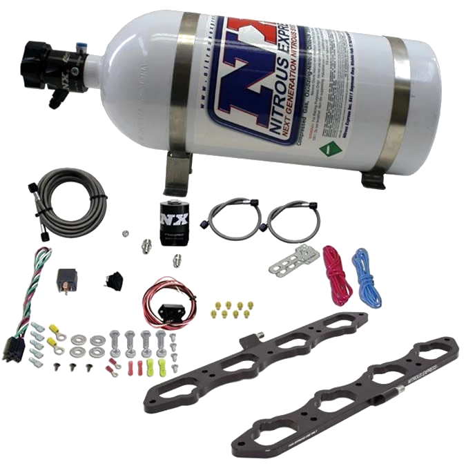 Dry Direct Port Plate System with 10Lb Bottle for Ford Coyote Engine Nitrous Express NX 20957-10