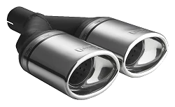 Uniwersalna końcówka tłumika owalna 120×80mm długość 250mm średnica montażowa 55mm - N2-26/55