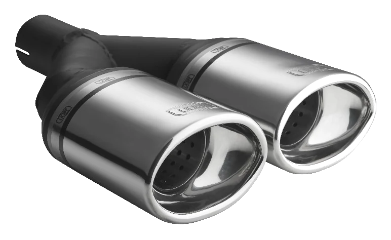 Uniwersalna końcówka tłumika owalna 120×80mm długość 250mm średnica montażowa 55mm - N2-26/55