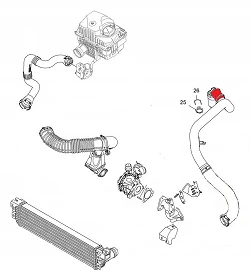 Przewód silikonowy Intercoolera FMIC.EU OPEL MOVANO B RENAULT MASTER III 2.3D 144600828R