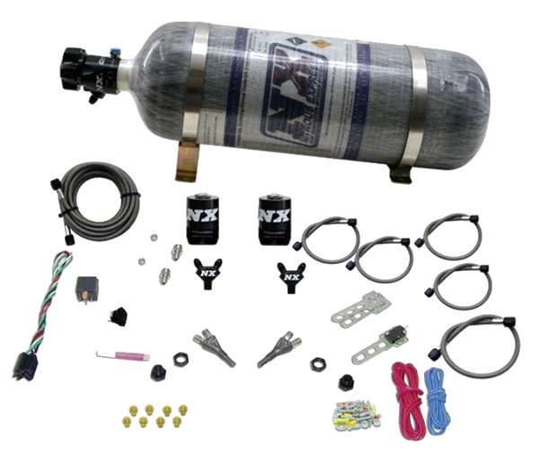 Dual Nozzle with 12Lb Composite Bottle for Dodge V-8 TBI 1992-1995 (50-150Hp) Nitrous Express NX 20213-12