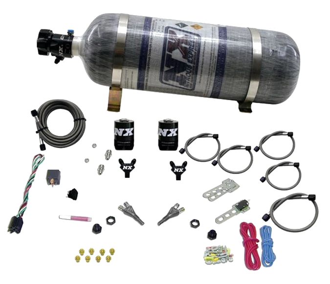Dual Nozzle with 12Lb Composite Bottle for Dodge V-8 TBI 1992-1995 (50-150Hp) Nitrous Express NX 20213-12