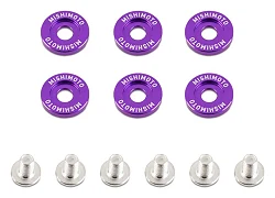 Ozdobne śrubki i podkładki Mishimoto Fender Washer Kit duże fioletowe