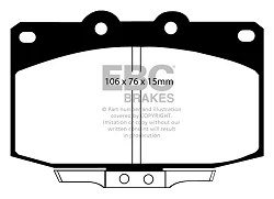 DP763 Klocki hamulcowe ULTIMAX2 EBC Brakes Mazda RX7 FC RX7 FD1 RX7 FD3