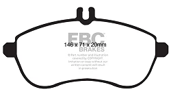 DP41989R Klocki hamulcowe YELLOWSTUFF EBC Brakes Mercedes-Benz SLC R173 SLC180 SLK R172 SLK200 SLK R172 SLK250 Mercedes-Benz C250 W204 C250 Coupe C204 C300 W204 C350 W204 C350 Coupe C204 SLK