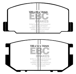 DP532 Klocki hamulcowe ULTIMAX2 EBC Brakes Daihatsu Charmant Toyota Carina TA60 Carina TA62 Corolla KE70 DX Corolla AE86 Coupe