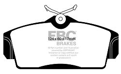 DP41238R Klocki hamulcowe YELLOWSTUFF EBC Brakes Nissan Almera Primera P11 Primera W11 Primera P11 GT Nissan Australia and New Zealand Pulsar